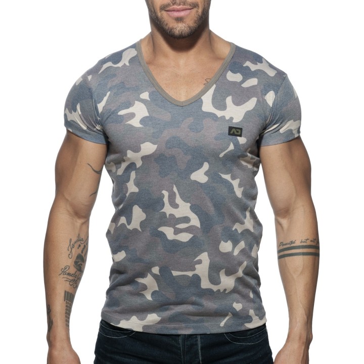 Addicted Washed Camo majica AD800