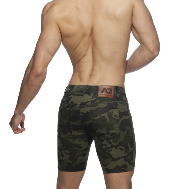 Bermude din Blugi de Camuflaj Addicted AD913