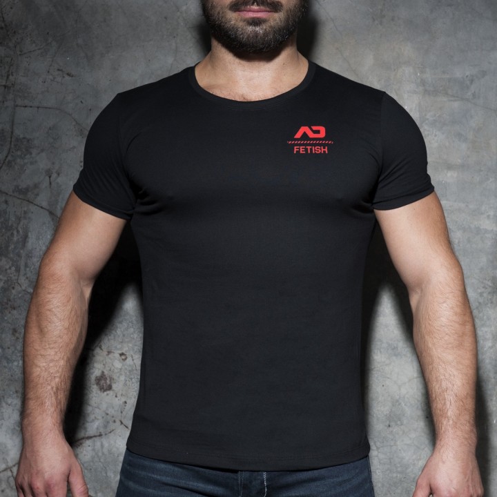 Addicted Fetyszowy T-Shirt z Dekoltem U-Neck ADF103