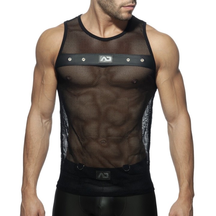 Addicted Mesh Mixed Tank Top ADF76