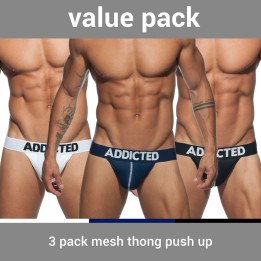 Addicted Stringi Mesh Push Up 3-Pak AD732P