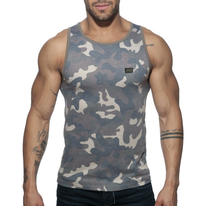 Addicted Washed Camo majica na bretele AD801