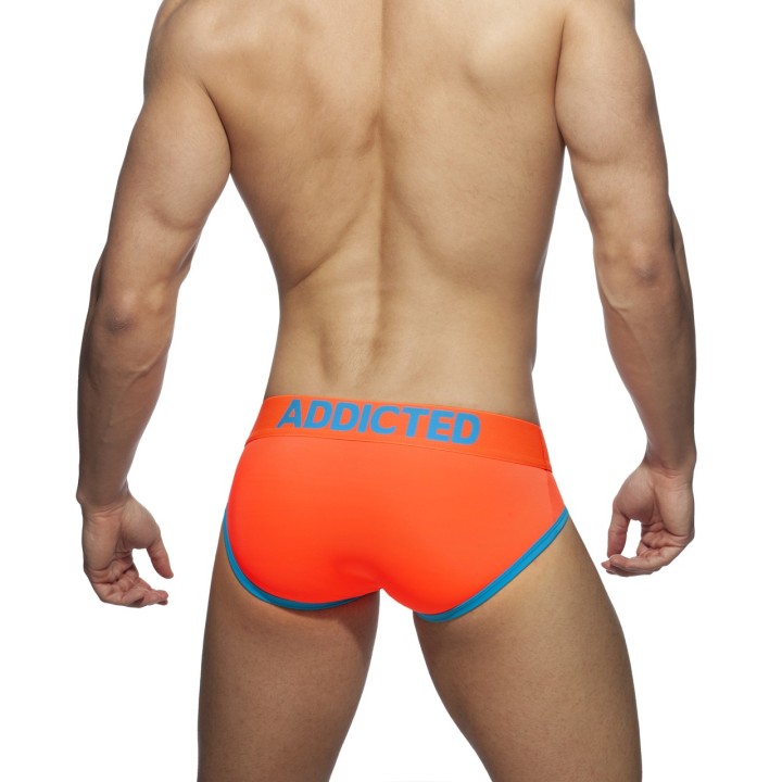 Addicted neonové plavkové slipy Swimderwear s erekčním kroužkem AD917