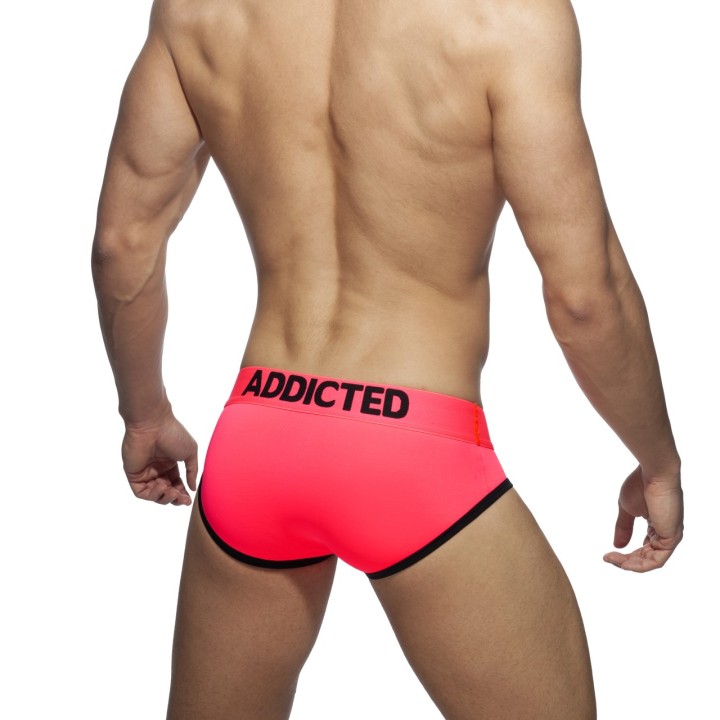 Addicted neonové plavkové slipy Swimderwear s erekčním kroužkem AD917