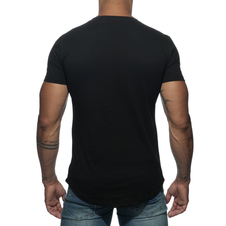 Addicted Basic T-Shirt z Dekoltem U-Neck AD696