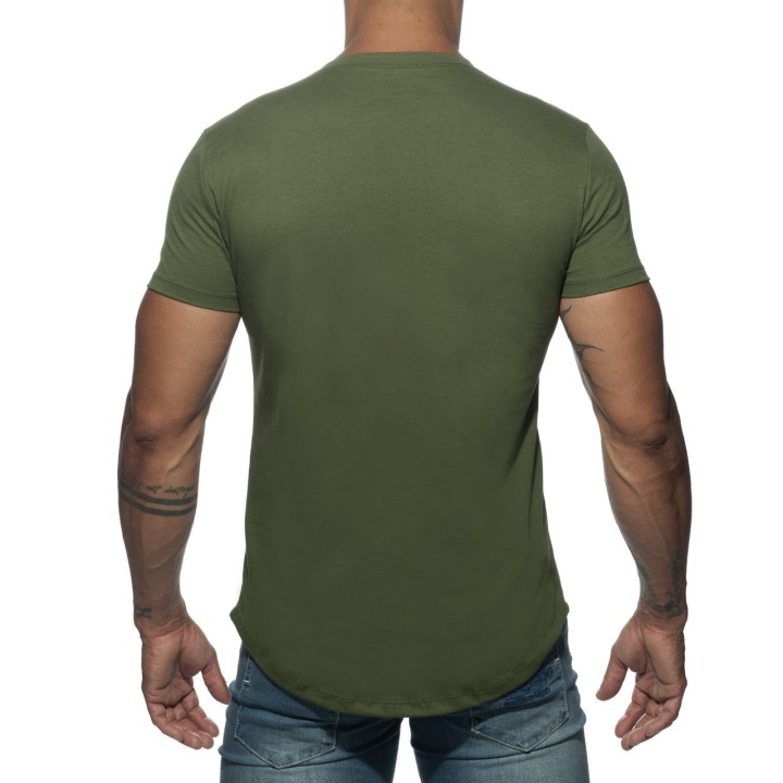 Addicted Basic T-Shirt z Dekoltem U-Neck AD696