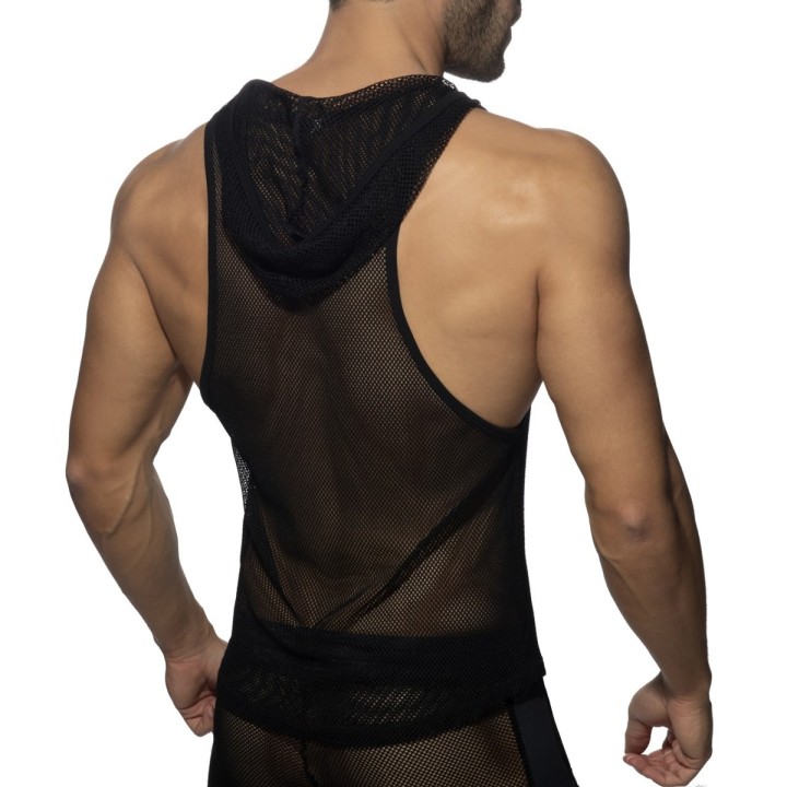 Addicted Armelloser Netz Kapuzenpullover AD968