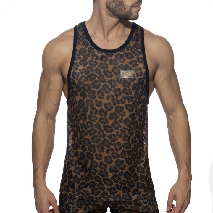 Addicted Tílko Leopard Mesh AD1139