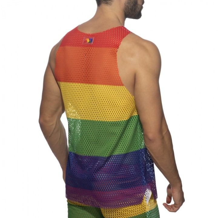Addicted Mesh Rainbow majica na bretele AD1166