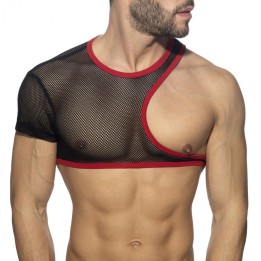 Addicted Irregular Mesh Krótki Top ADF163