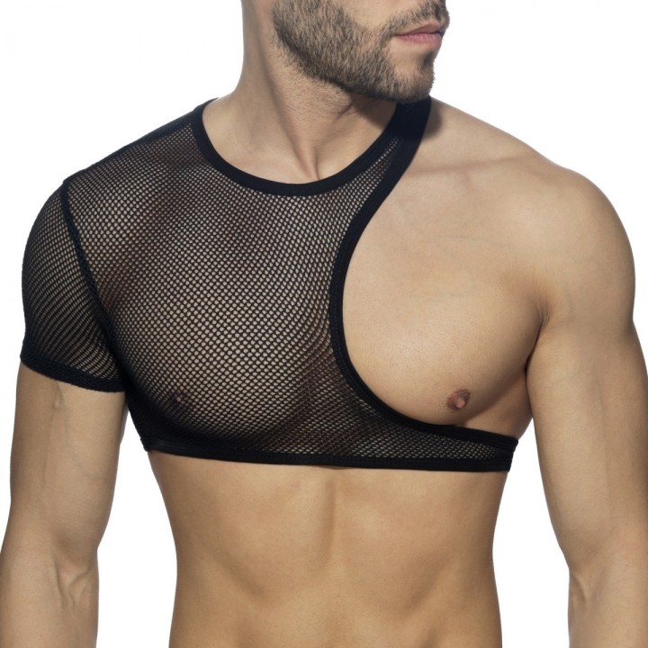 Addicted Irregular Mesh Crop Top ADF163