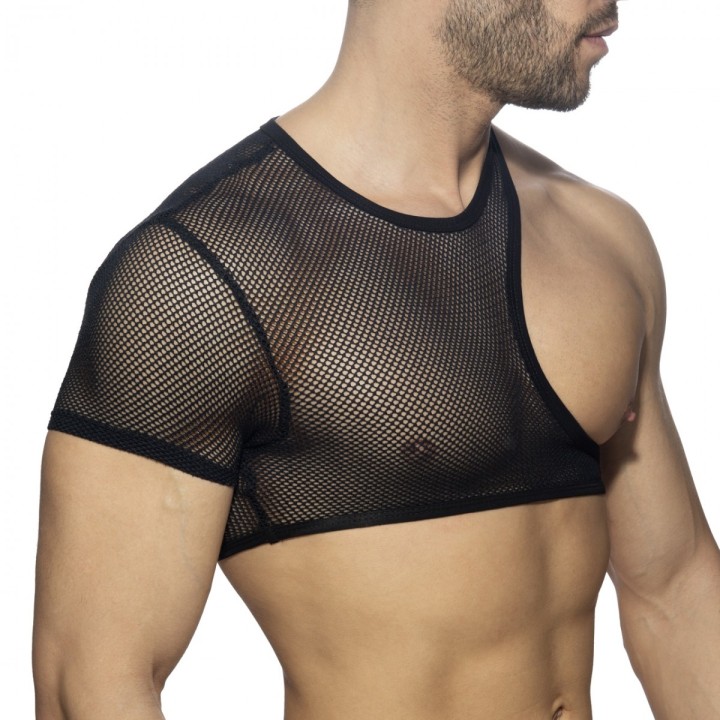 Addicted Irregular Mesh Krótki Top ADF163