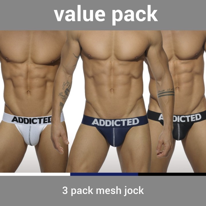 Jockstrap Plasă 3 Perechi Addicted AD479