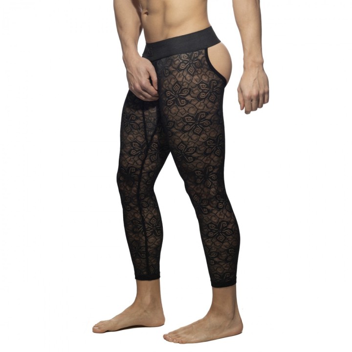 Krajkové bezzadkové spodky s dlhými nohavicami Addicted Flowery Lace AD1175