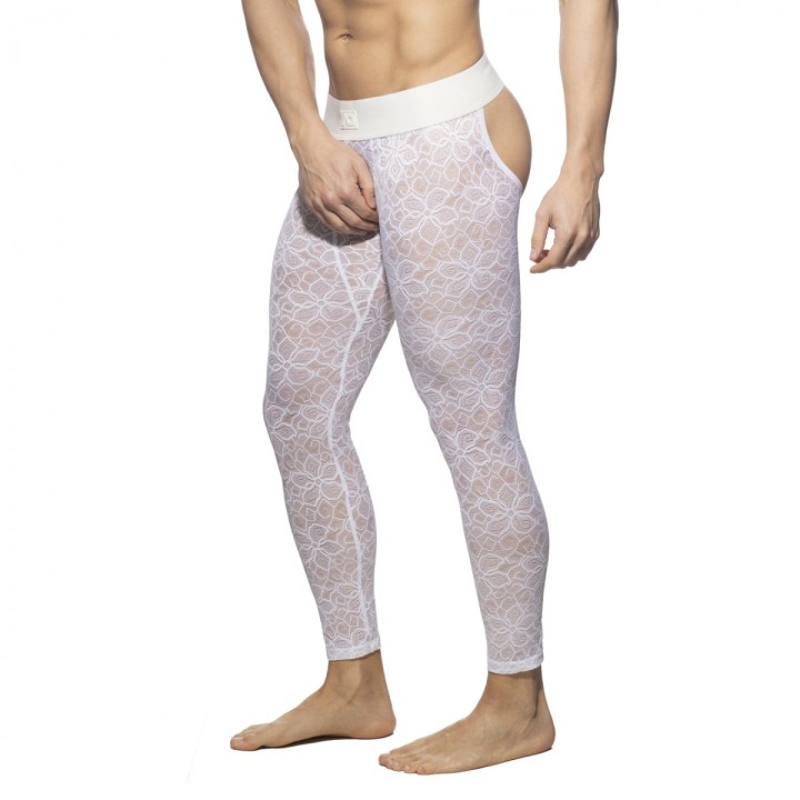 Krajkové bezzadkové spodky s dlhými nohavicami Addicted Flowery Lace AD1175