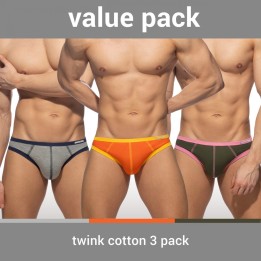 Addicted 3er Pack Baumwoll Slips AD1191