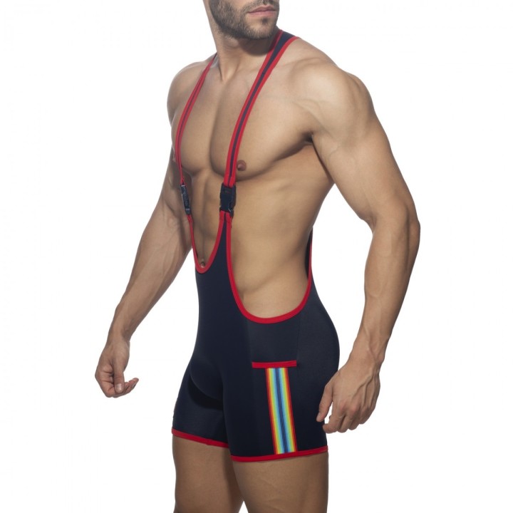 Addicted Zápasnický Dres s Páskou Rainbow ADS322