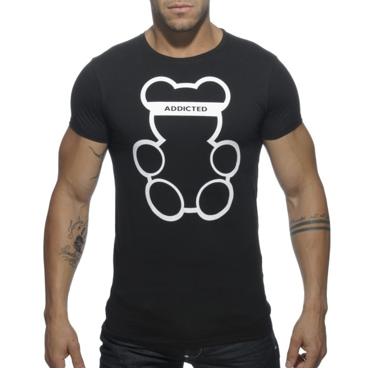 Addicted Bear Round Neck T-Shirt AD424