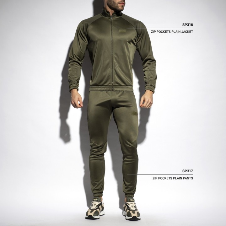 ES Collection Zip Pockets Plain Pants SP317