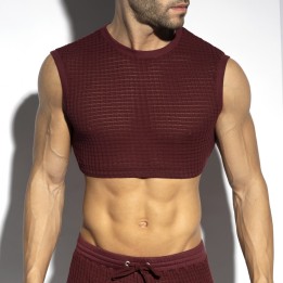 ES Collection Checkmate Midriff Crop Top TS342