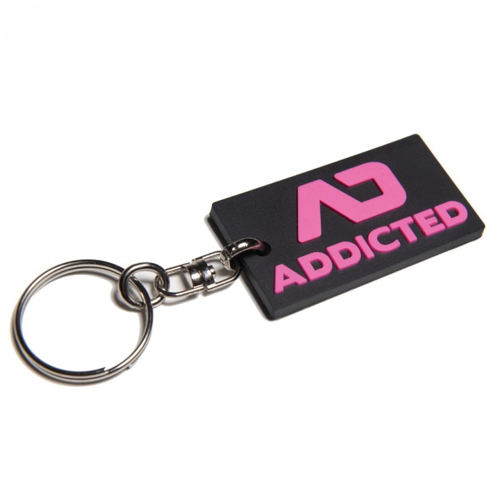 Addicted Rubber Pendant Keychain AC223