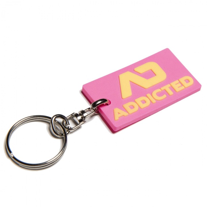 Addicted Rubber Pendant Keychain AC223