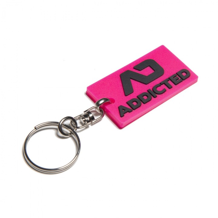 Addicted Rubber Pendant Keychain AC223