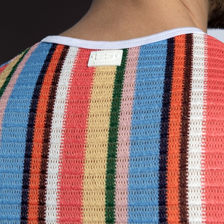 ES Collection Gelato Stripe široké tílko TS374
