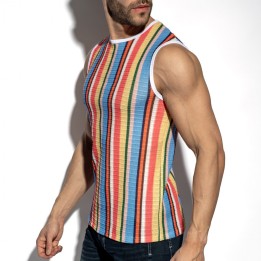 ES Collection Gelato Gestreiftes Tanktop mit breiten Trägern TS374