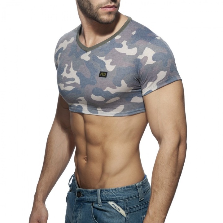 AD Fetish Crop Top Camo AD868