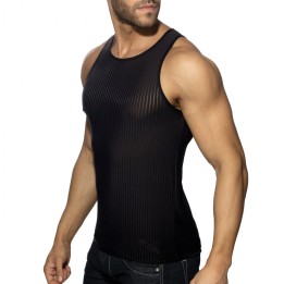 Addicted Czarny Top W Paski AD1414