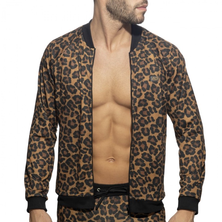 Addicted Leopard Bomber Jacket AD1132