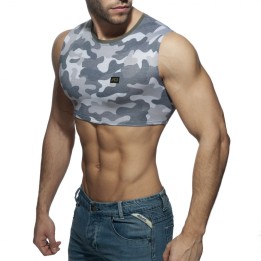 Addicted Krótki Top Camo Bez Rękawów AD869