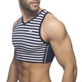 Addicted Crop Top Sailor Din Catifea AD944