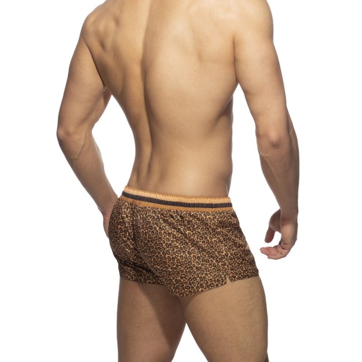 Addicted Leopard Stripes Swim Short ADS290