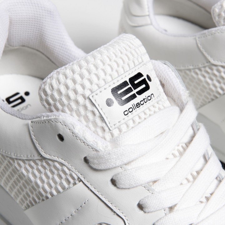 ES Collection Białe Sneakersy Siatkowe SNL32