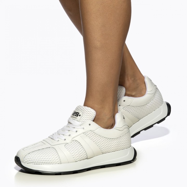 ES Collection White Mesh Sneakers SNL32