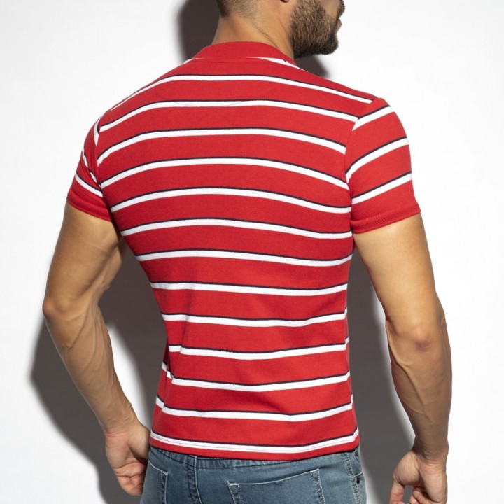 ES Collection Tricou Polo Cu Dungi POLO34