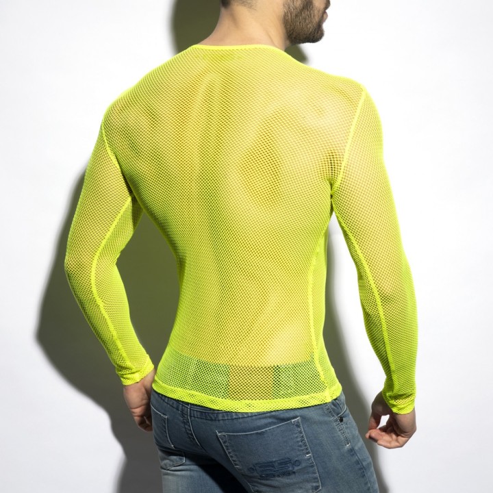 ES Collection Mesh-Langarm-T-Shirt TS304