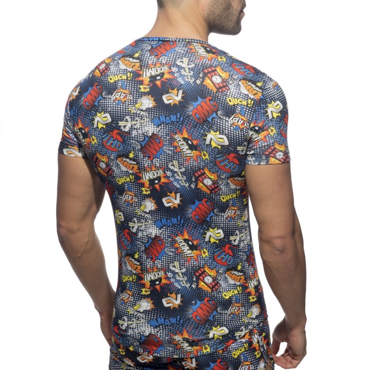 Addicted Tricou Cu Decolteu V Comic AD1086