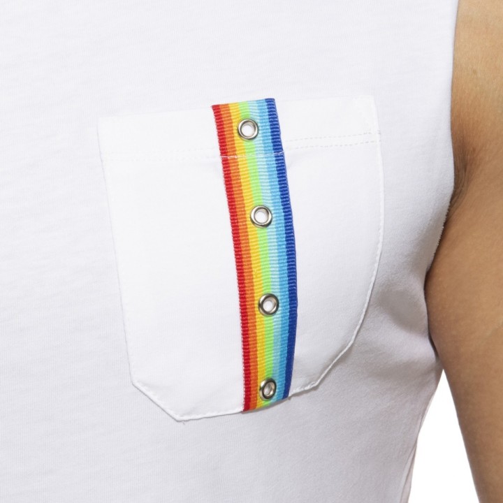 Addicted Rainbow Tape Tank Top AD992