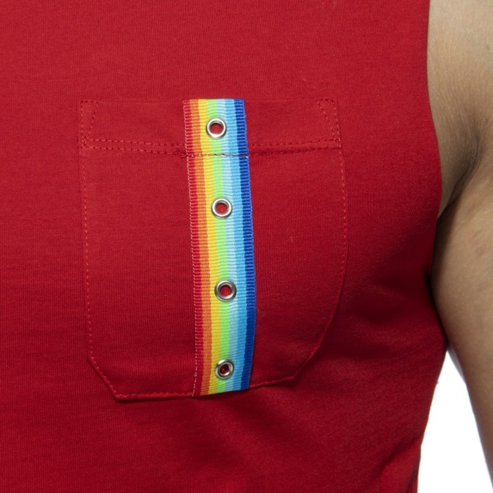 Addicted Rainbow Tape Tank Top AD992