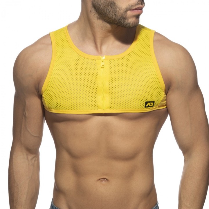 Addicted Crop Top Cu Plasă Și Fermoar AD998