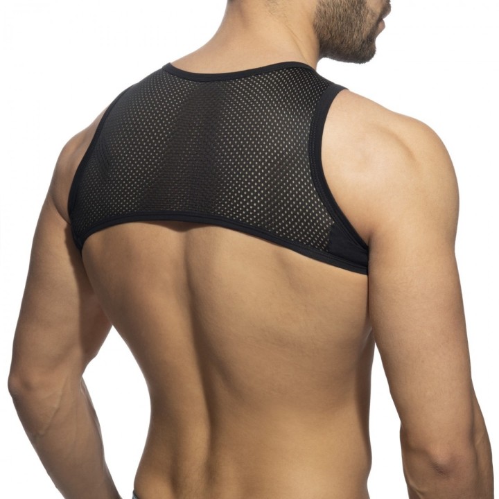 Addicted Mesh-Zip Crop Top AD998