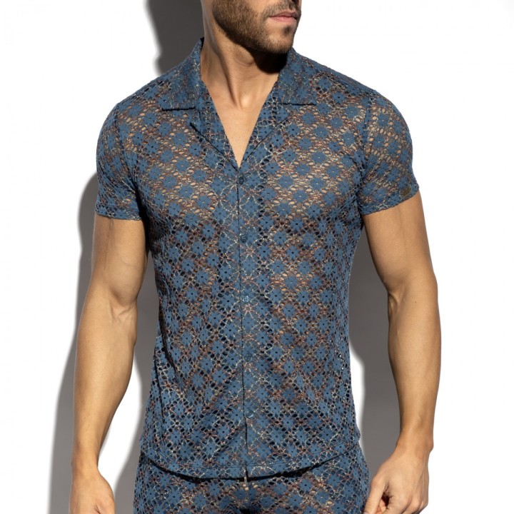 ES Collection Metallic Bloom Hemd SHT037