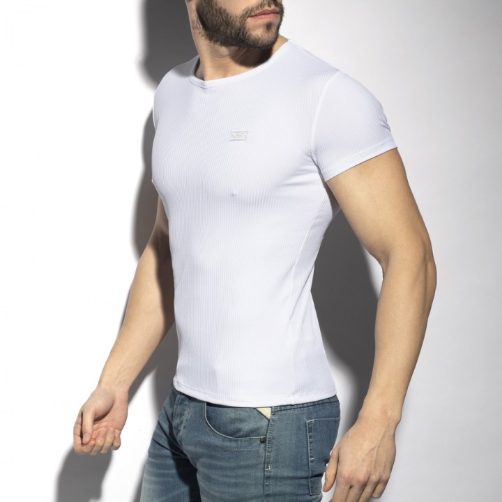 ES Collection Tricou Cu Guler U Din Rib Reciclat TS302