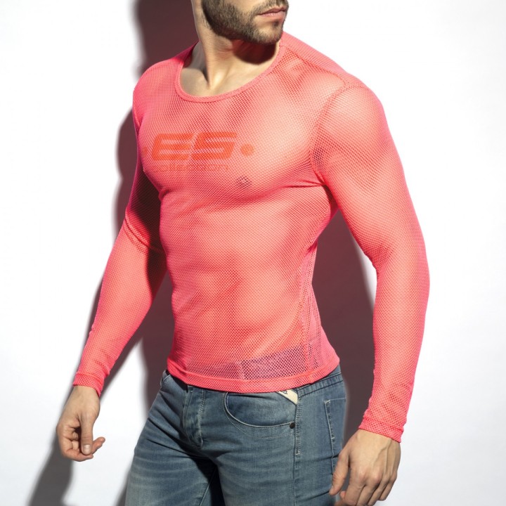 ES Collection Mesh-Langarm-T-Shirt TS304