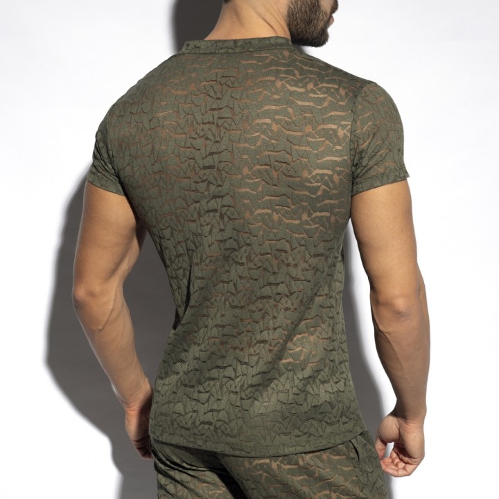 ES Collection Spider Polo S Výstřihem Do V TS320