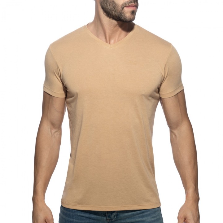 Addicted Basic T-Shirt z Dekoltem V-Neck AD423