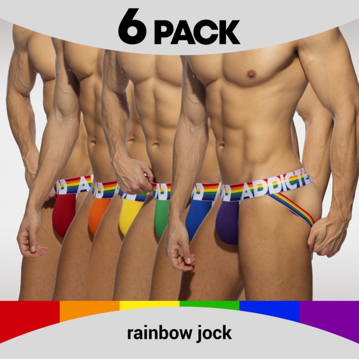Addicted 6 Pack Rainbow Jock AD1144